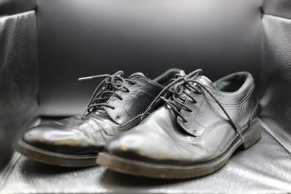 Timberland Anti-Fatigue Men's Black Leather Derby Dress Shoes